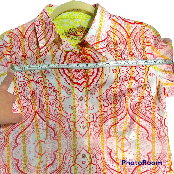 Robert Graham boho red and yellow button up - Picture 14 of 14